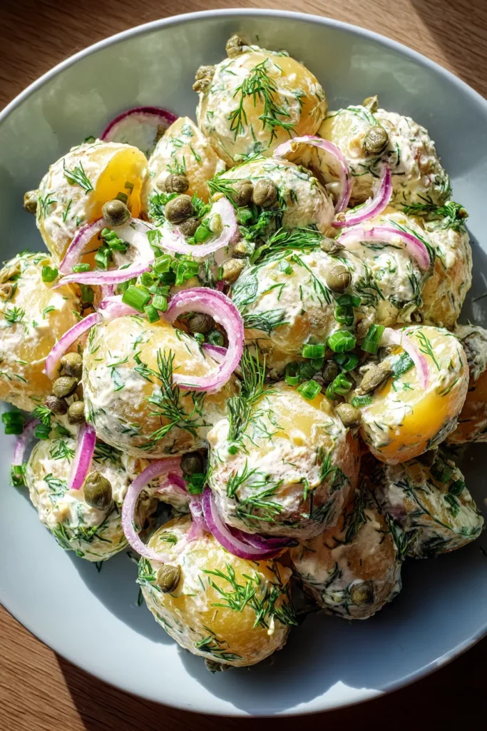 Swedish Cold Potato Salad With Dill