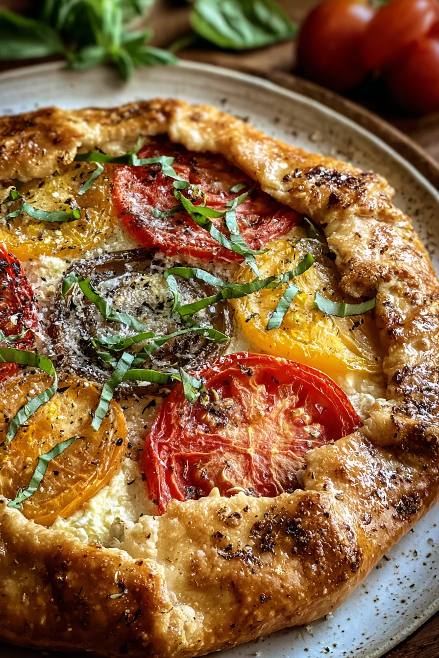 Rustic Savory Baked Tomato Galette – Food Blog Recipe